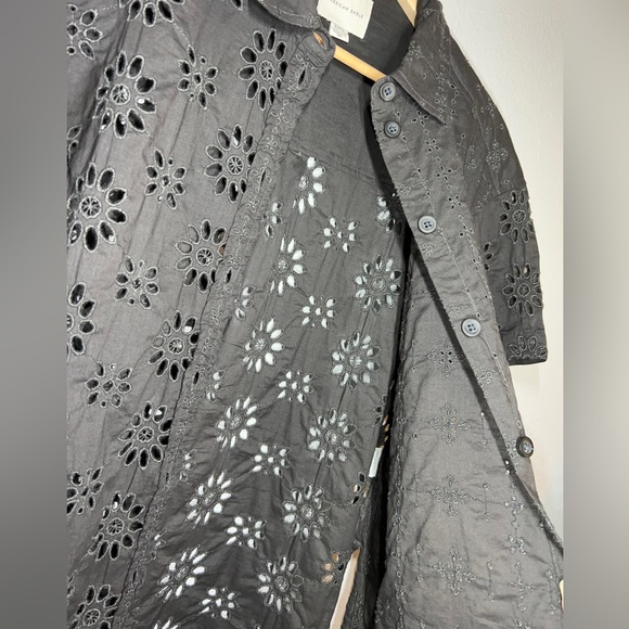 SOLD!! NO LONGER AVAILABLE!!! American Eagle See Through Embroidery Button Down! - Picture 3 of 8